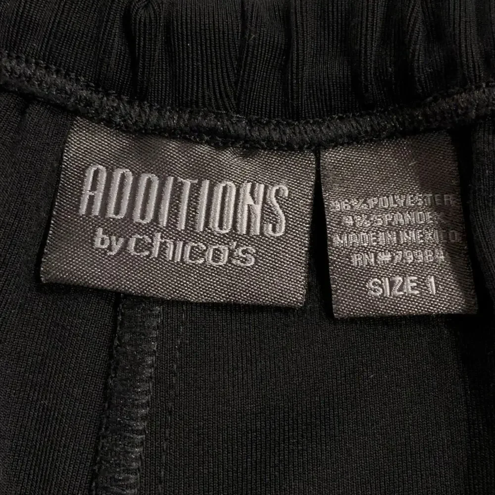 ADDITIONS by Chico’s size 1 Black. 96%‎ polyester 4% spandex. Flat front. Size 1 - Picture 2 of 4
